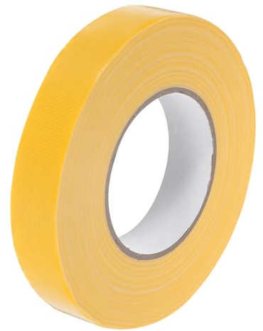 sourcing map Yellow Gaffers Tape, 60 Yards x 1 Inch No Residue, Non-Reflective Easy Tear Book Repair Tape Matte Stage Cloth Tape for Photography,Pack of 1