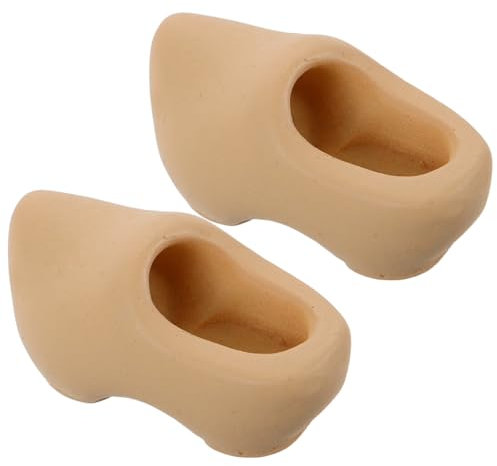 Operitacx 1 Paar Miniatur-Holzschuhe Unvollendete Holzschuhe Spielzeug Mini-Puppenschuhe Niederländische Schuhe Unbemalt Zum Basteln Für DIY-Kunsthandwerksprojekte Für Kinder 3 cm