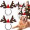 Hillylolly Weihnachten Haustier Stirnband, 2 Stück Rentier Geweih für Hunde, Rentier Geweih Haarspange, Rentier Geweih Haarreifen für Silvester und Tiershows, Weihnachtsfeiern, Party-Dekoration