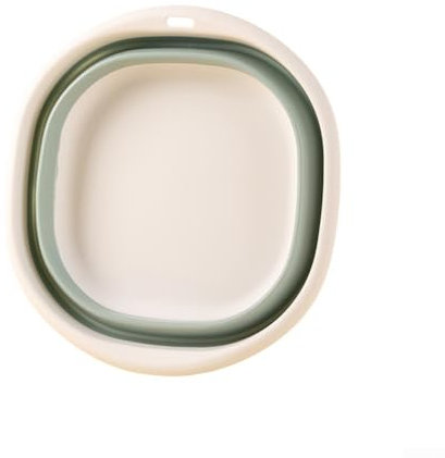 for FACULX Bassine à vaisselle pliable rétractable portable multifonction pour évier de cuisine, voyage, camping, randonnée, camping-car (blanc + bleu, S)