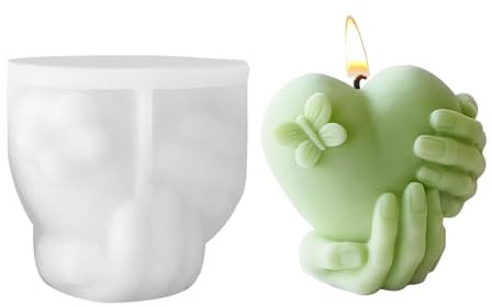 Stampo in silicone, stampo per realizzare candele, stampo a forma di cuore, stampo in silicone antiaderente, stampo in silicone antiaderente, stampo per gesso, stampo in silicone, per realizzare