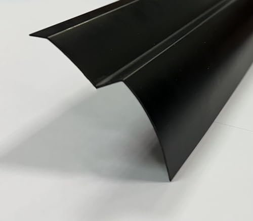 BMD Abdeckprofil für Noppenbahn | 20 Stück | schwarz | 65mm x 10mm | Länge 1m | Abschlussprofil Grundmauerschutz | Schutzleiste Noppenfolie