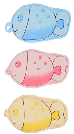 minkissy 3stücke Babybadetuch Mit Körperpeeling-funktion Duschhandtücher Für Kleinkinder Aus Weichem Material Babyparty-zubehör Für Zuhause Und Reisen