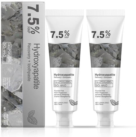 Hydroxyapatite Toothpaste UK 7.5%, Advanced Enamel Protection, Gentle and Effective Formula, Fluoride-Free Toothpaste for Sensitive Teeth (2)