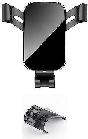 WHLXQ Kompatibel mit Porsche Macan 2014-2024, Autotelefonhalter mit Schwerkraftunterstützung, kompatibel mit iPhone und weiteren Smartphones,1-Black