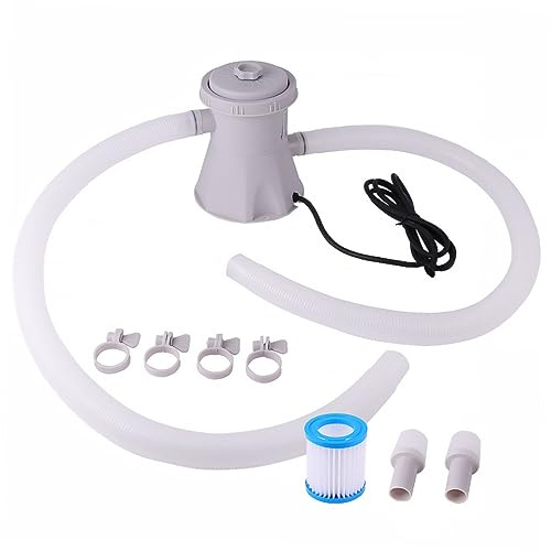 BESTonZON Pompe De Filtration Eau Électrique Pour Piscine Prise Facile à Utiliser Et Adapté à Diverses