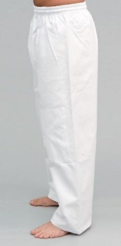 S.B.J - Sportland Baumwollhose/Kampfsporthose/Judohose mit Knieverstärkung weiß