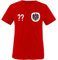 Trikot - at - WUNSCHDRUCK - Herren T-Shirt - Rot/Weiss-Schwarz Gr. M