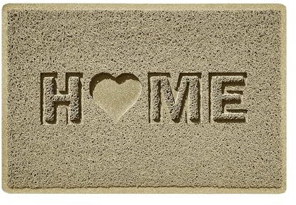 Nicoman LOVE at HOME Doormat 60x40cm - Honesty Beige｜Heavy Duty Non-Slip｜Indoor/Outdoor｜Entrance Barrier Dirt-Trapper Floor Mat｜Home Patio Garden Conservatory Door Mat｜Home Heart