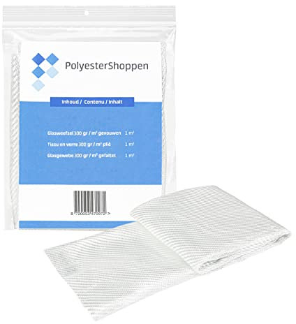 Twill Glasgewebe | 1m2 | 300gr/m2 | Gefaltet | Köpergewebe | Speziell für Polyesterharze, Epoxidharze, GFK Matten, GFK Gewebe, GFK Matte, Aramidgewebe, Laminate