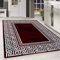 HomebyHome Teppich Wohnzimmer 200x290 cm Rechteckig Rot Kurzflor Bordüre Design - Teppich Schlafzimmer, Esszimmer, Küche Flauschiger Extra Weich Tepich Waschbär Einfache Reinigung
