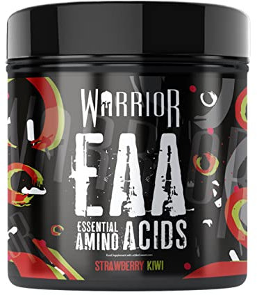 Warrior EAA - Essential Amino Acids - 360g - Provides Exceptional Support for Recovery & Muscle Soreness - Formula Includes Cyclic Dextrin, Taurine and More, Strawberry Kiwi