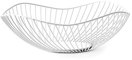 Frutero de metal, 1 cesta de fruta, cesta de frutas, cesta de frutas, frutero de alambre, soldado a mano, antideslizante, fuerte capacidad de carga, para frutas, verduras, objetos pequeños, decoración
