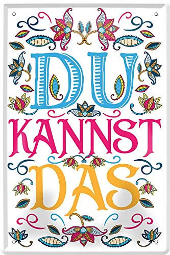 schilderkreis24 – Inspirierende Sprüche für Alltag, Motivation und Lebensweisheit – Wanddeko & Geschenkideen 20x30cm (Du Kannst Das)