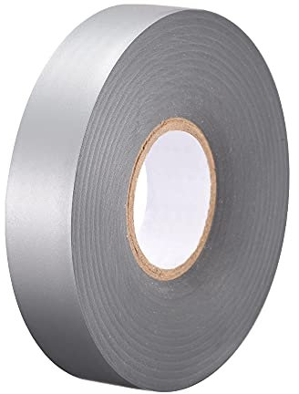 sourcing map Isolierband 25mm Breite 26m Länge 0,26mm Dicke PVC isoliert grau