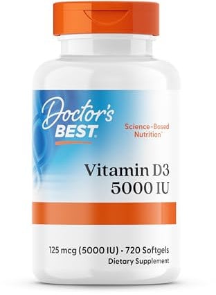 Doctor's Best, Vitamin D3, 5,000 IU, High Dose, Depot Weekly Dose, 720 Softgels, SOYA Free, Gluten Free, Non-GMO