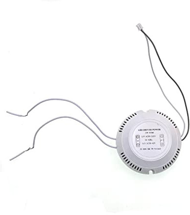 JZK Fuente de alimentación del controlador LED redondo de 24W para lámpara de luz de techo, salida DC 36-42V 600mA Transformador LED convertidor adaptador de voltaje constante para lámpara LED