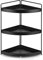 Eckregal 3 Ebenen Gewürzregal Organizer Küche Badezimmer Arbeitsplatte Parfümtabletts für Kommode Kosmetik Makeup Organisation und Aufbewahrung stehendes Regal platzsparender Halter schwarz
