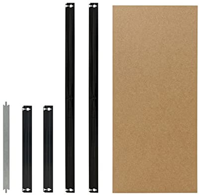 shelfplaza® BLACK Komplettes Fachboden-Set für Steckregale 90x40 cm in schwarz/HDF-Fachboden/zusätzliche Fachböden für Schwerlastregale