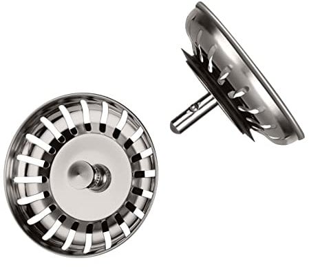 Ainiv Spülbecken Siebkörbchenr, 2 Pack Ø80mm Waschbeckenstöpsel,Anti Clogging Sieb Waschbeckenstöpsel, Drain Filter Sink Drain Plug Stopper mit Korb für Waschbecken, Küche Blanco Spülen,Siebkorbventil