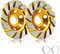 2pcs-4 Inch Concrete Stone Ceramic Turbo Diamond Grinding Cup Wheel,12 Segs Heavy Duty Angle Grinder Wheels for Angle Grinder (Yellow)