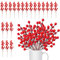 KBNIAN 20 PCS Baies Rouges de Noël Artificielles Branches de Baies Rouges Baies de Houx Artificielles Fausses Baies Rouges en Plastique Tige Baies Rouges Petites pour Arbre de Noël, Couronne, Mariage