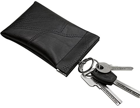 iSpchen Schlüsseletui Leder Schlüsseltasche Autoschlüssel Tasche Schlüsselanhänger Geldbörse Damen Herren Schlüsselmäppchen Brieftasche Münzbeutel Key Organizer Schlüsselring