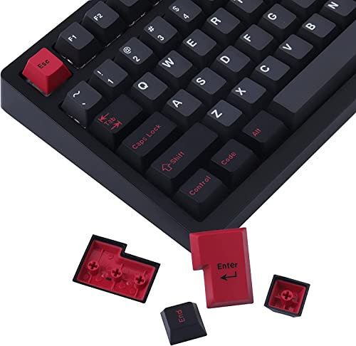 JakeTsai Keycaps, 172 Keys Cherry Profile Double Shot Keycaps Set with 2.75u, 3u, 6.25u and 7u Spacebar for Cherry Mx Switches ISO ANSI Layout Mechanical Keyboard