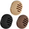 Fauxomor Lot de 3 Respirant Porte-éponge de Maquillage pour les Voyages,Support Eponge Maquillage en Silicone Incassable,étui Portable pour tous Les Types Beauty Blender,Noir+Café+Kaki