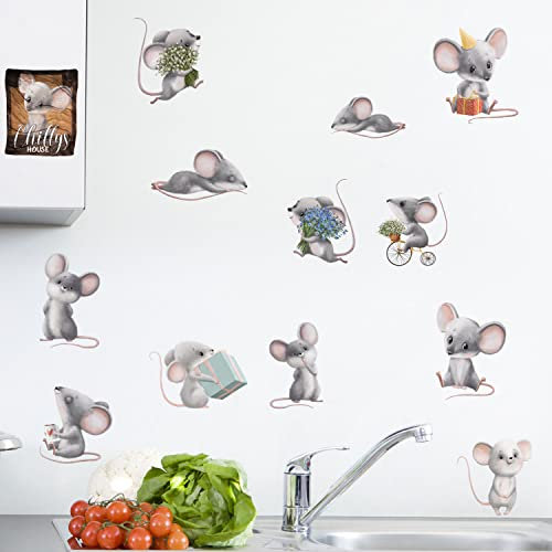 Sunnywall Chillys House Maus Wandsticker Wandtattoo Wandbild Baby Aufkleber Kinderzimmer Küche