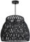 Paco Home LED Pendellampe Pendelleuchte Hängelleuchte Hängelampe für Wohnzimmer Schlafzimmer Esszimmer Schirm Papier E27, Farbe:Schwarz (Ø35cm), Leuchtenart___Farbe:Pendelleuchte - Schwarz