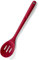 U-Taste 33.9 cm Extra Long Silicone Slotted Spoon, 315℃ Heat Resistant Food Grade Kitchen Cooking Spoon, Nonstick Seamless Rubber Serving Spoon for Mixing Stirring Basting Scooping Draining (Red)