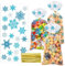Weihnachten Plätzchentüten, 100 Stück Transparent Kekstüten, Schneeflocke Süßigkeiten Tasche, Süßigkeiten Tüten zum Befüllen, Schneeflocke Cellophantüten für Bonbon Plätzchen Pralinen