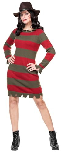 Maskworld Miss Freddy - Alptraum - Nightmare Kleid - Signature Edition - Damen Kostüm für Halloween, Karneval & Motto-Party