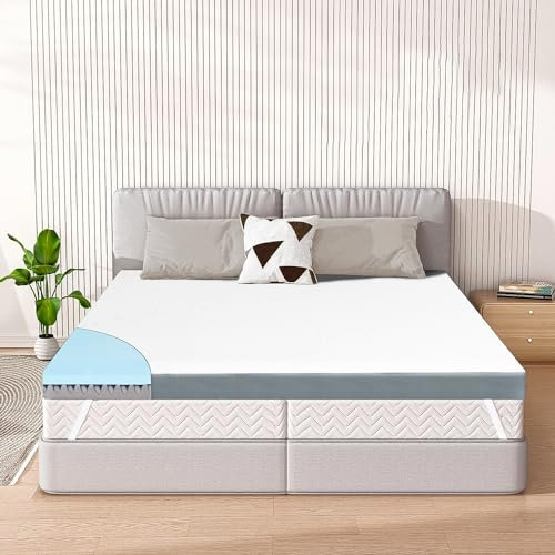 Zoelik Topper 140x200cm, 3D Airflow 8cm Höhe Gelschaum Matratzentopper, Atmungsaktive Memory Foam Mattress Topper fur Bett Boxspringbett Schlafsofa