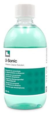 ERRECOM U-Sonic, Détergent Concentré pour Nettoyeurs à Ultrasons pour Le Nettoyage Intensif et Délicat de Bijoux, Lunettes, Appareils Orthodontiques, Petits Accessoires, Composants Mécaniques, 500 ML