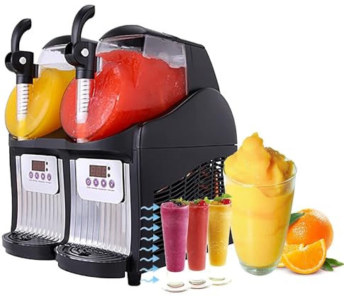 HLGKBY Commercial Ice Slush Machine 5L BPA-Free Container, 300W Frozen Drink Machine Ice-Cool Juice Frozen Slushie Maker Efficient Cooling Perfect for home Cafes Restaurants Bars