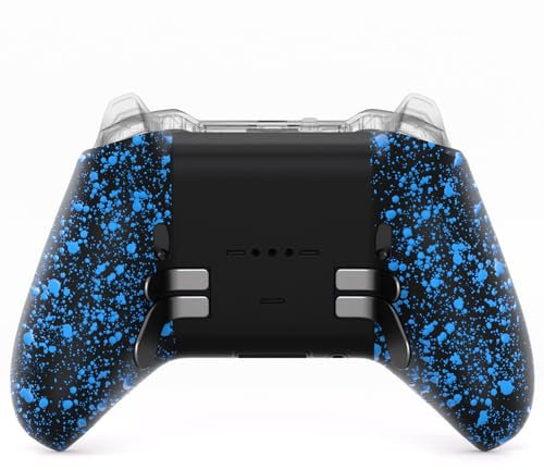 eXtremeRate Rückgehäuse Case für Xbox Elite Series 2/Series 2-Core Controller, DIY-Ersatz Abdeckung Back Shell Cover Set für Xbox Elite V3 Controller Model 1797–Texturiert Blau