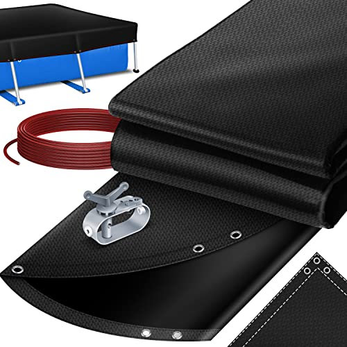 KESSER® Lona prémium con Ojales, 650 g/m², PVC Impermeable y Resistente a la Rotura, Lona de Universal para Camiones, Piscinas, Muebles de jardín de Madera, Rectangular 410 x 220 cm, Negro