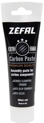 ZEFAL Carbon Paste Fahrrad - Carbon Montagepaste Fahrrad - Anti-Friktions-Montagepaste für Carbon-Komponenten - Mikrosandgestrahltes Fett für die Montage - 50 ml