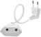 HuaLiSiJi Eurostecker Verlängerung 2,5A 250V Verlängerungskabel mit Eurostecker Kurz Eurostecker 90 Grad Kurz, für Haushaltsgeräte TV PC Computer Monitor Etc (Weiß, 0.3m)