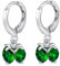 Tropfen Ohrringe Kupfer, Ohrringe Grün mit Grünem, Rundem Zirkonia Ohrringe Damen 21 x 8 mm