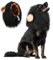 Vivifying Löwenmähne für Hunde, anpassbar Hund Halloween Kostüme Löwenmähne Perücke mit Schwanz für mittlere und große Hund verkleiden (Schwarz)
