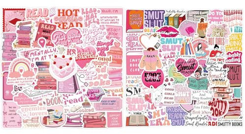 240 Stück Aufkleber, Rosa Aufkleber Booktok, Lustige Bookish Sticker, Scrapbook Aufkleber, Buchaufkleber, Wasserfeste Ästhetische Coquette Aufkleber