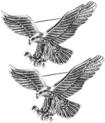 LIFKOME 2 Stück Adler Brosche Vintage Anstecknadel Aus Legierung Kleidungszubehör Für Männer Und Frauen