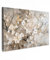 MuchoWow© Impression sur Toile Peinture 120x80 cm Tableau Mural Decoration Salon Reproductions de Tableaux Murale Moderne Fleurs - blanc - or - beige - luxe