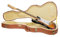 Crossrock Relief Series-Holzkoffer für Telecaster- und Stratocaster-Modelle, mit stark strukturierter Oberfläche, Kunstfell in Nerzoptik, Edelstahlverschlüssen – Redwood (CRW630STRO)