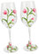 CONGARTENO 2pezzi Bicchieri Da Vino Con Design Eleganti Calici Stelo Per Cocktail e Liquori Per Feste e Occasioni Speciali