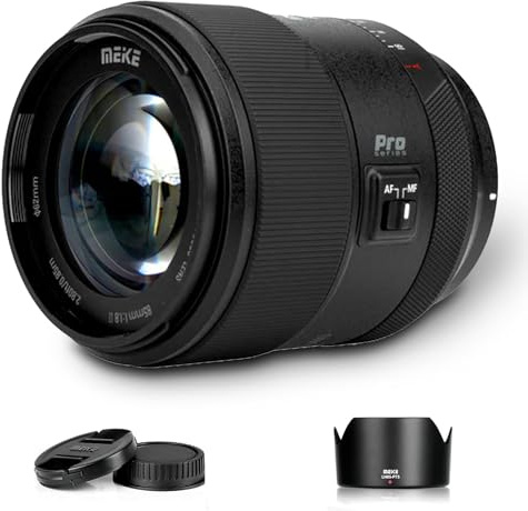 Meike 85mm f1.8 Pro II E-Mount STM Vollformat-Mittelteleobjektiv mit Autofokus und Festbrennweite für Sony E-Mount Kameras A7R A74 A7R4 A7C A7III A7RII A7RIII A7SIII A7SII A9 A6600 A6500 A6400 A6300