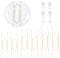YUXIANLB 12 Pieces Plate Hangers for Wall, Invisible Plate Hanger, Stainless Steel Wall Plate Hangers, Decorative Wire Plate Hangers Holder in Various Sizes for Decorative Plates and Art (6/8/10 Inch)